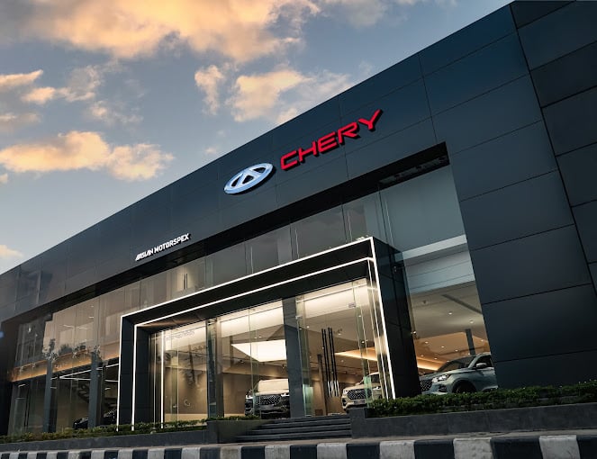 Chery showroom and vehicles